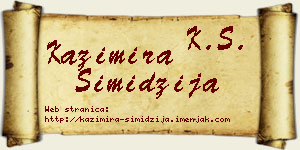 Kazimira Simidžija vizit kartica